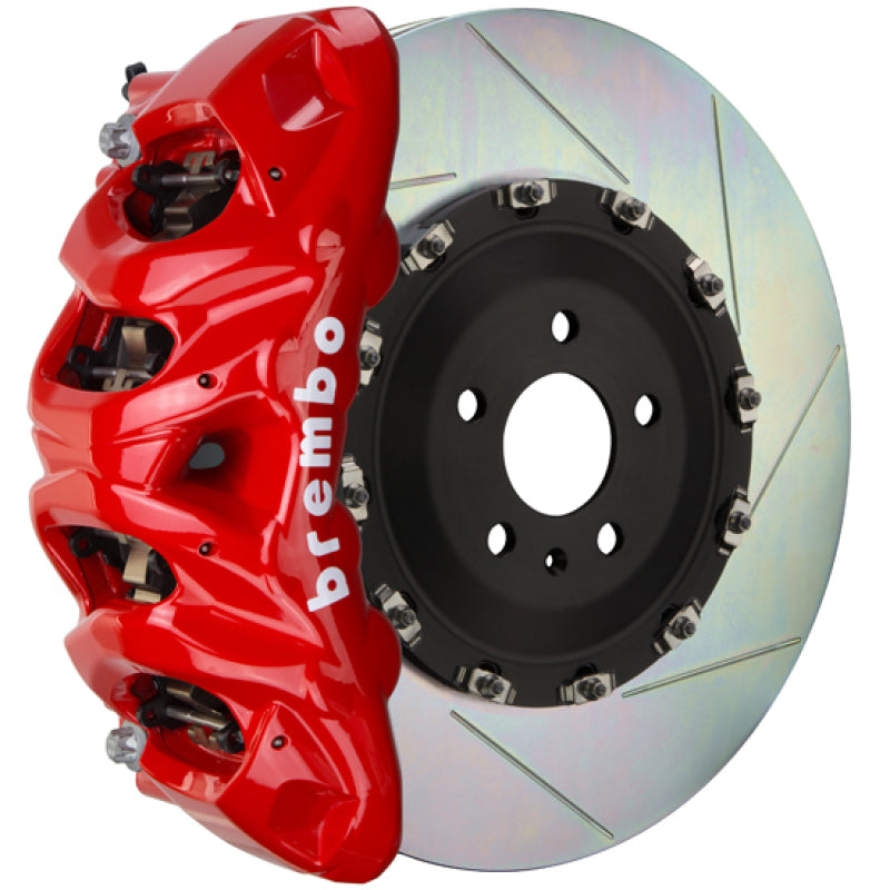 BREMBO 09-16 Panamera/S/4S/Turbo Front GT BBK 8 Piston Cast 412x38 2pc Rotor Slotted Type1-Red