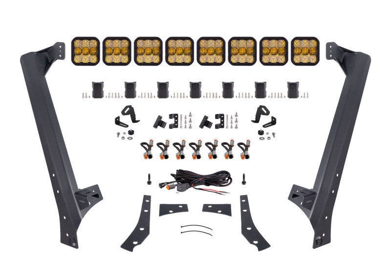 DIODE DYNAMICS Jeep JK SS5 Sport CrossLink Windshield - Yellow Combo Lightbar Kit