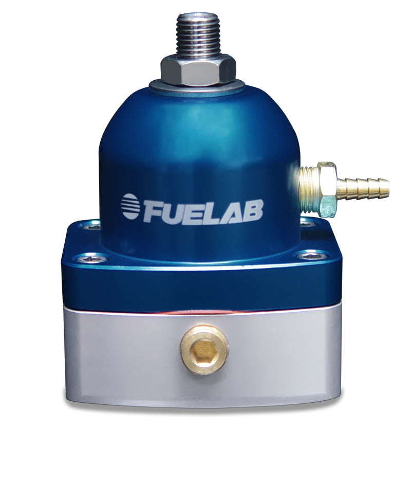 FUELAB 545 TBI Adjustable Mini FPR In-Line 10-25 PSI (1) -6AN In (1) -6AN Return - Blue