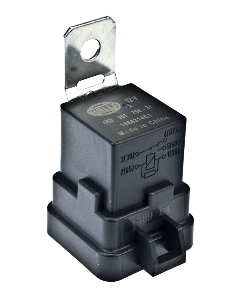 HELLA 12V 20/40 Amp SPDT RES Relay with Weatherproof Bracket - Single