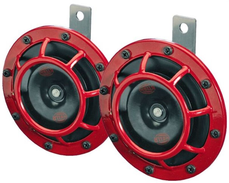 HELLA Supertone Horn Kit 12V 300/500HZ Red (003399803 = 003399801)