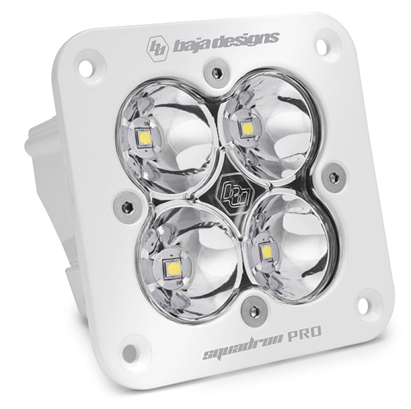 BAJA DESIGNS Squadron Pro Spot Pattern White Flush Mount LED Light Pod - Clear