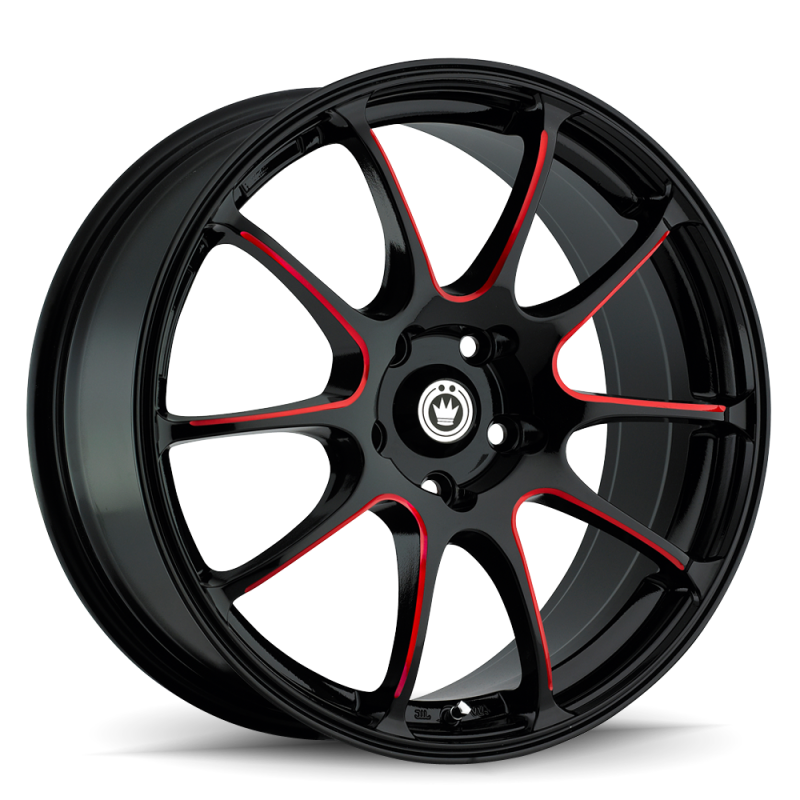 KONIG Illusion 18x8 5x114.3 ET45 Black/Ball Cut Red