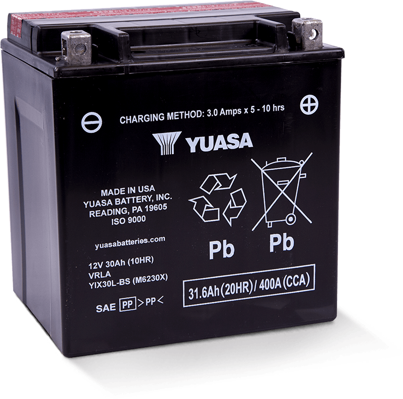 YUASA YIX30L-BS-PW High Performance Maintenance Free AGM 12 Volt Battery (Bottle Supplied)