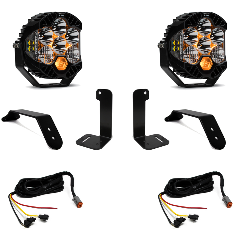 BAJA DESIGNS 2018+ Jeep JL/JT Dual LP6 Auxiliary Light Kit w/Upfitter