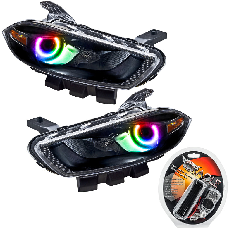 ORACLE 13-14 Dodge Dart (HID Style) SMD HL - Black - ColorSHIFT SEE WARRANTY