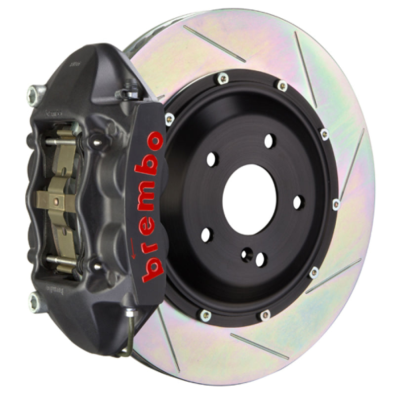 BREMBO 05-08 7-Series (After 3/5 Prod) Rr GTS BBK 4Pist Cast 345x28 2pc Rotor Slot Type1-Black HA