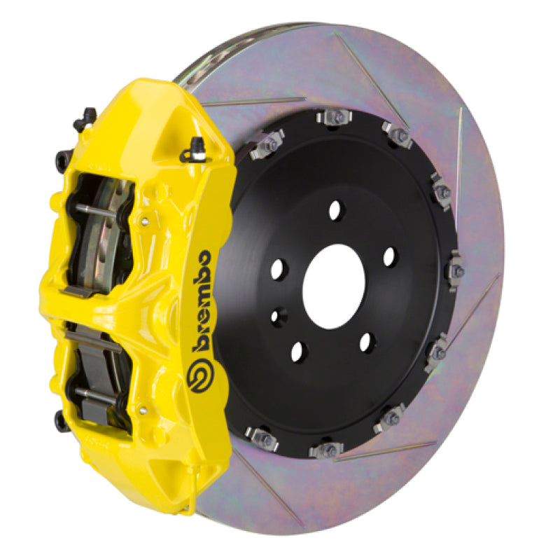 BREMBO 03-08 SL55 AMG (Excl Black Series) Fr GT BBK 6Pist Cast 405x34 2pc Rotor Slot Type1-Yellow