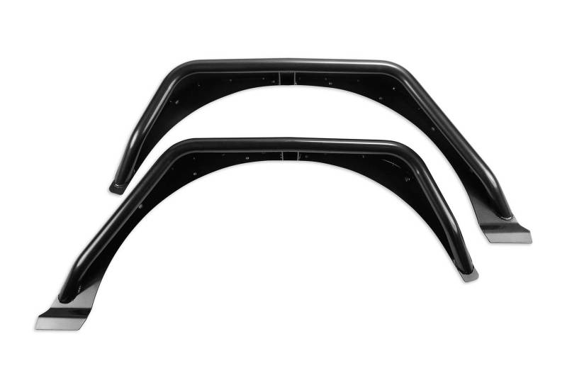 FABTECH 18-21 Jeep JL 4WD Rear Steel Tube Fenders - Textured Black