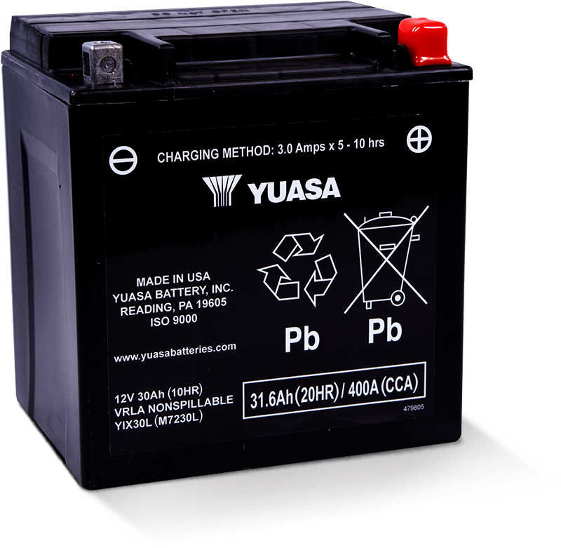 YUASA YIX30L Maintenance Free AGM 12 Volt Battery