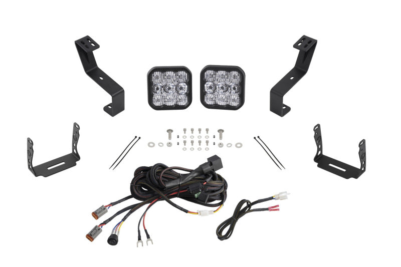 DIODE DYNAMICS SS5 Bumper LED Pod Light Kit for 2019-Present Ram - Pro White Combo