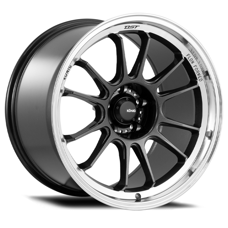 KONIG Hypergram 15x8 4x100 ET35 Metallic Carbon w/ Machined Lip