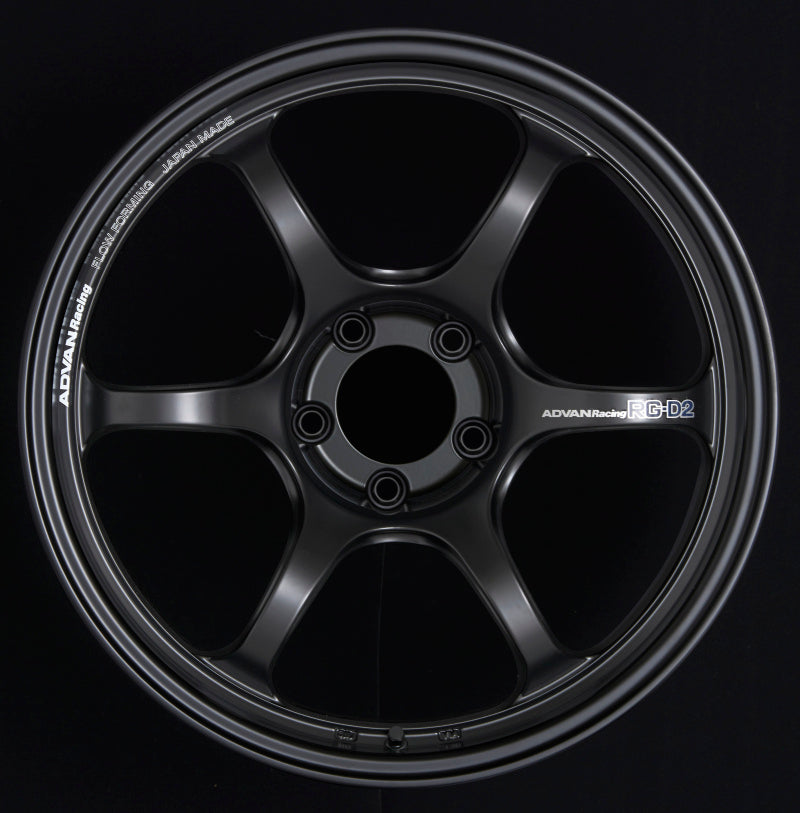 ADVAN RG-D2 18x8.0 +44 5-114.3 Semi Gloss Black Wheel