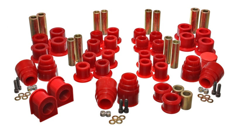 ENERGY SUSPENSION 00-04 Ford Excursion 4WD Red Hyper-flex Master Bushing Set