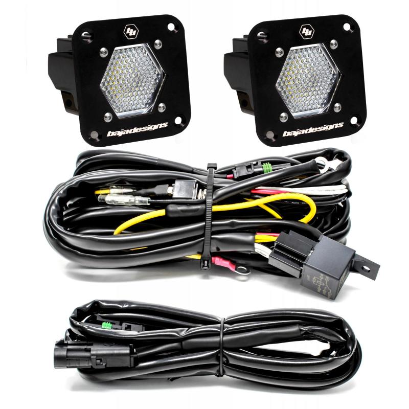 BAJA DESIGNS S1 Work/Scene LED Light Backup Kit w/ Mounting Bracket Pair