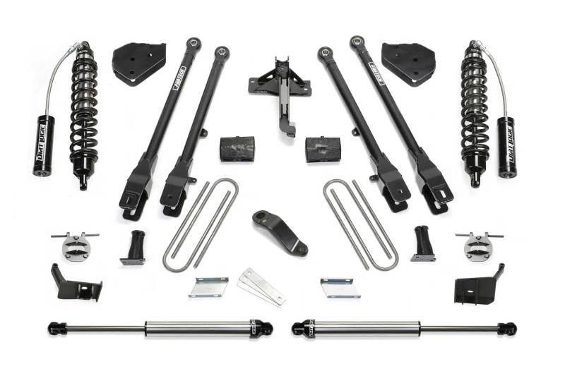 FABTECH 17-21 Ford F250/F350 4WD Diesel 6in 4Link Sys w/2.5 & 2.25