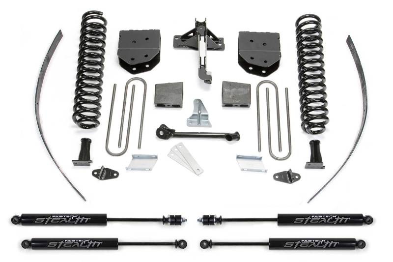 FABTECH 08-16 Ford F250 4WD w/Factory Overload 8in Basic Sys w/Stealth