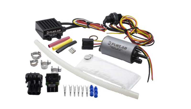 FUELAB 253 In-Tank Brushless Fuel Pump Kit w/9mm Barb & 6mm Siphon/72002/74101/Pre-Filter - 500 LPH