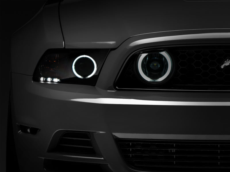 RAXIOM 13-14 Ford Mustang GT CCFL Halo Fog Lights (Smoked)