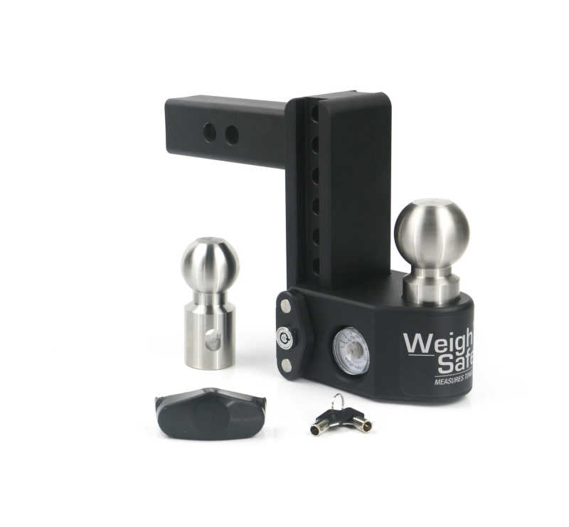 WEIGH SAFE 6in Drop Hitch w/Built-in Scale & 2in Shank (10K/15K GTWR) - Steel