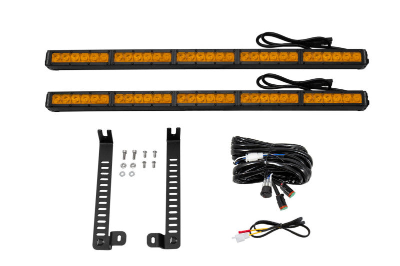 DIODE DYNAMICS 14-19 Toyota 4Runner SS30 Dual Stealth Lightbar Kit  - Amber Driving