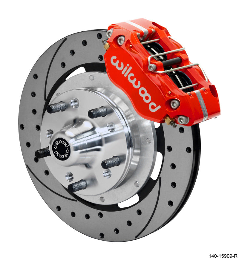 WILWOOD Dynapro 4R Front Kit 11.75in SPR Drilled and Slotted Rotors - Red