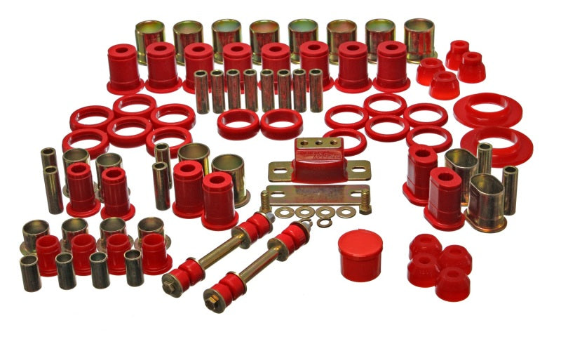 ENERGY SUSPENSION 66-72 Oldsmobile Cutlass/442/F-85/Europa Red Hyper-flex Master Bushing Set