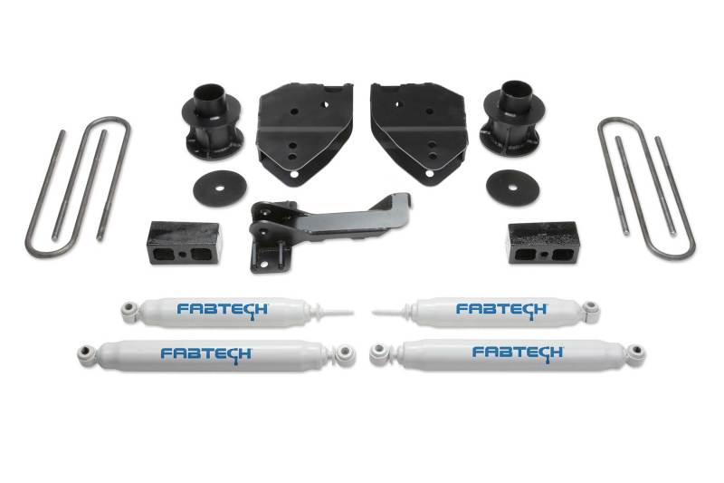 FABTECH 17-21 Ford F250/F350 4WD 4in Budget Sys w/Perf Shks