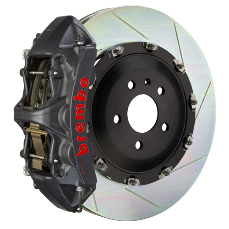 BREMBO 03-07 Cayenne/S/Turbo Fr GTS BBK 6Pis Cast 405x34 2pc Rotor Slotted Type1-Black HA