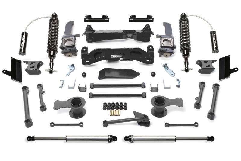 FABTECH 10-15 Toyota 4Runner 4WD 6in Perf Sys w/Dl 2.5 C/O Resi & 2.25