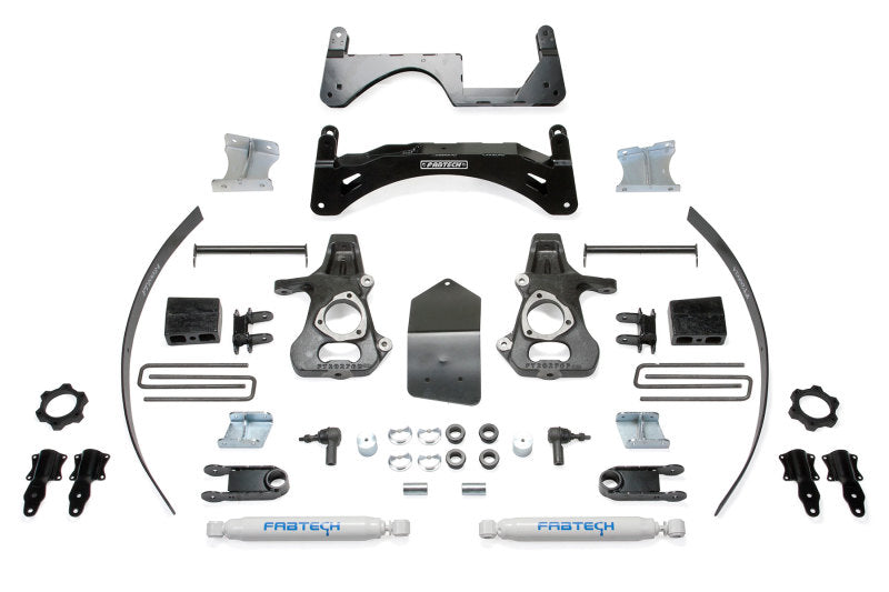 FABTECH 14-18 GM K1500 P/U w/oE Alm Or Stmp Stl UCA 6in Basic Sys w/Perf Shks