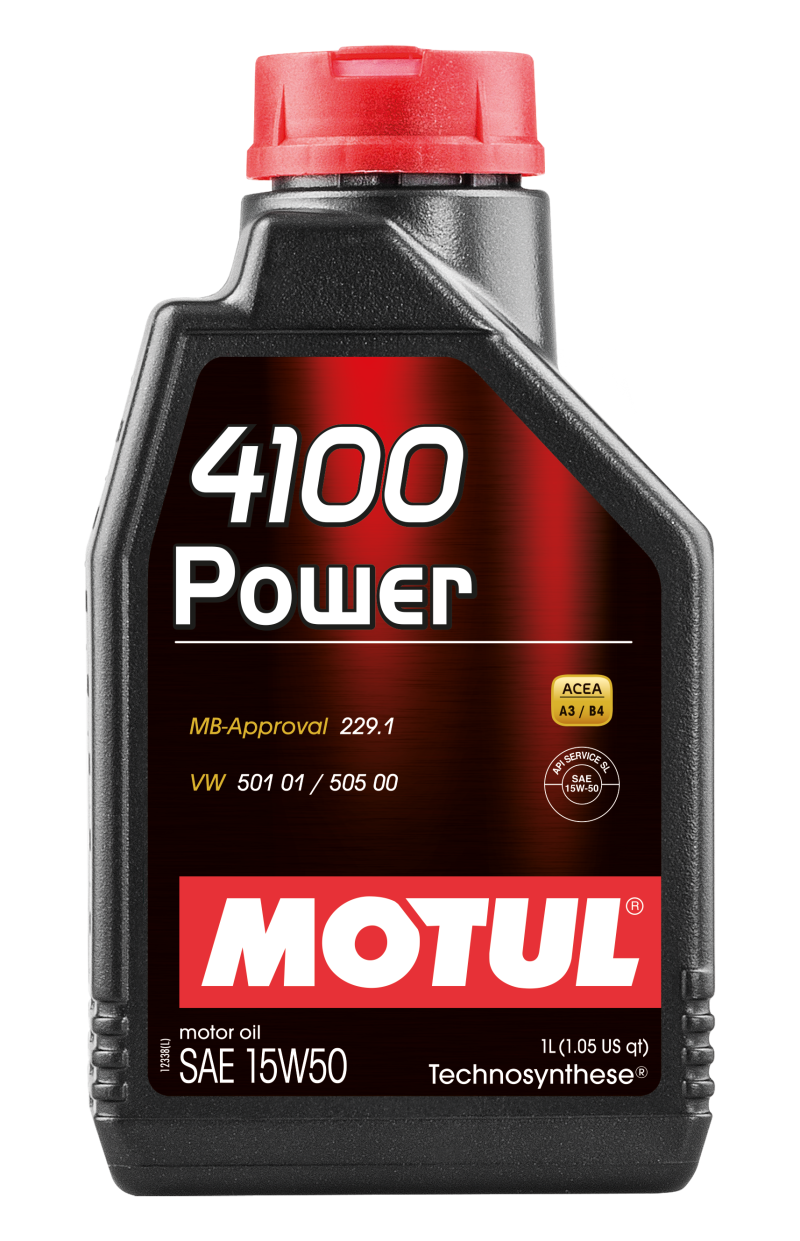 Motul 1L Engine Oil 4100 POWER 15W50 - VW 505 00 501 01 - MB 229.1