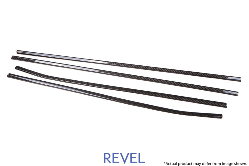 REVEL GT Dry Carbon Window Outer Trim (FL/FR/RL/RR) 15-18 Subaru WRX/STI - 4 Pieces