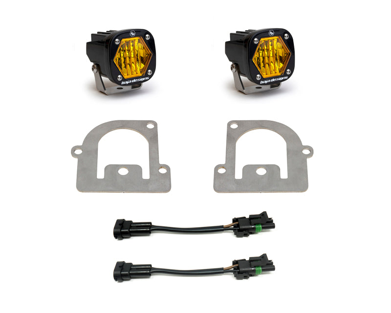 BAJA DESIGNS 21+ Ford Bronco Sport S1 WC LED Fog Pocket Light Kit - Amber