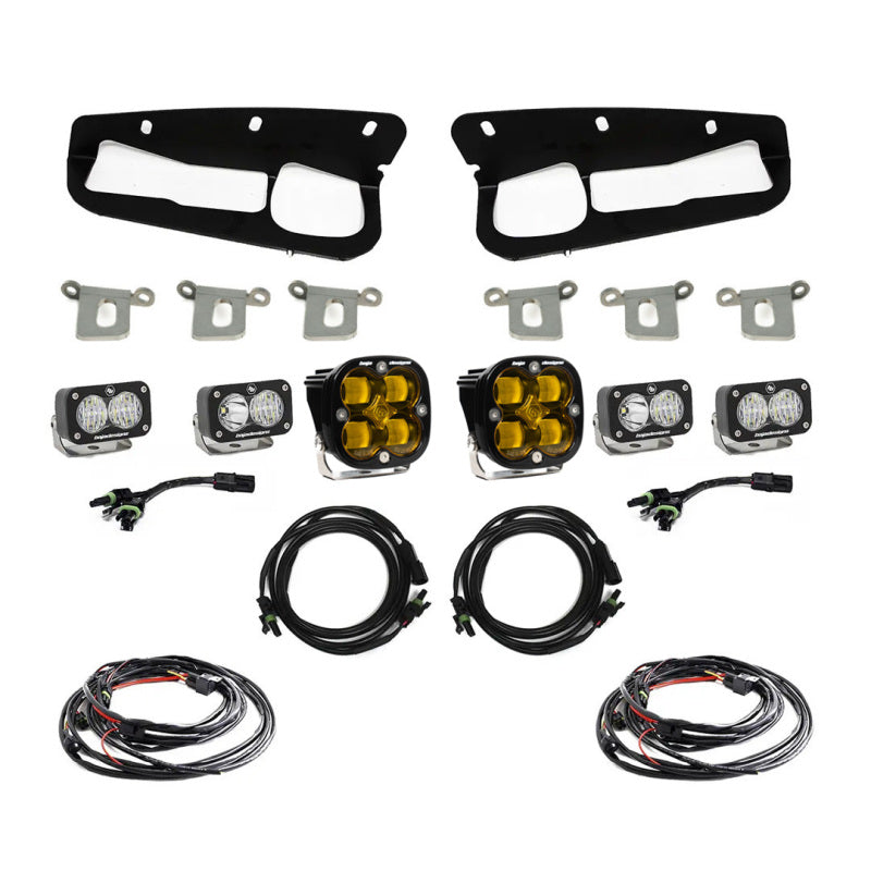 BAJA DESIGNS 2021+ Ford Bronco Amber SAE Fog Pocket Kit