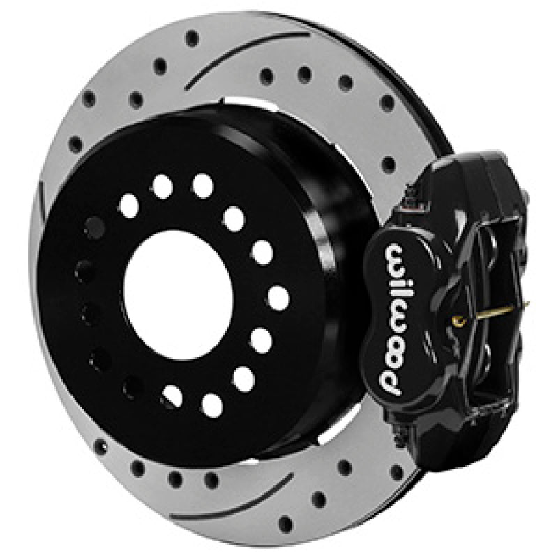 WILWOOD Chevrolet 7-5/8in Rear Axle Dynalite Disc Brake Kit 12.19in Drill/Slot Rotor Blk Caliper