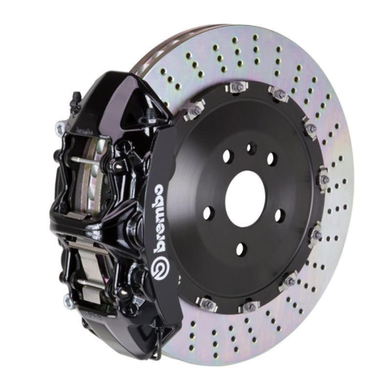 BREMBO 04-10 5-Series (Excl. xDrive/M5) Front GT BBK 6 Piston Cast 405x34 2pc Rotor Drilled-Black