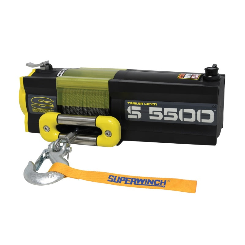 SUPERWINCH 5500 LBS 12V DC 7/32in x 60ft Steel Rope S5500 Winch