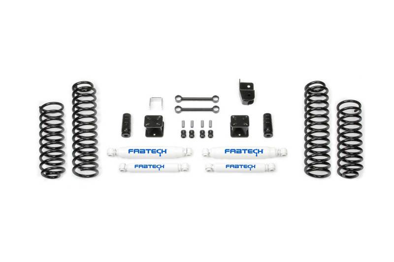 FABTECH 07-18 Jeep JK 4WD 4-Door 3in Sport System w/Perf. Shocks