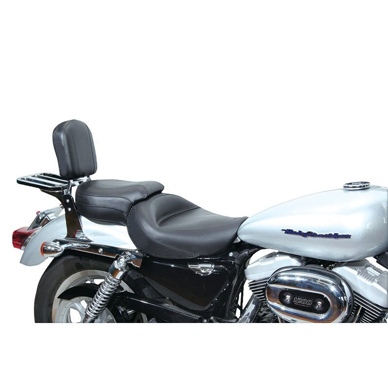 Mustang 04-21 Harley Sportster Wide Touring 1PC Seat - Black