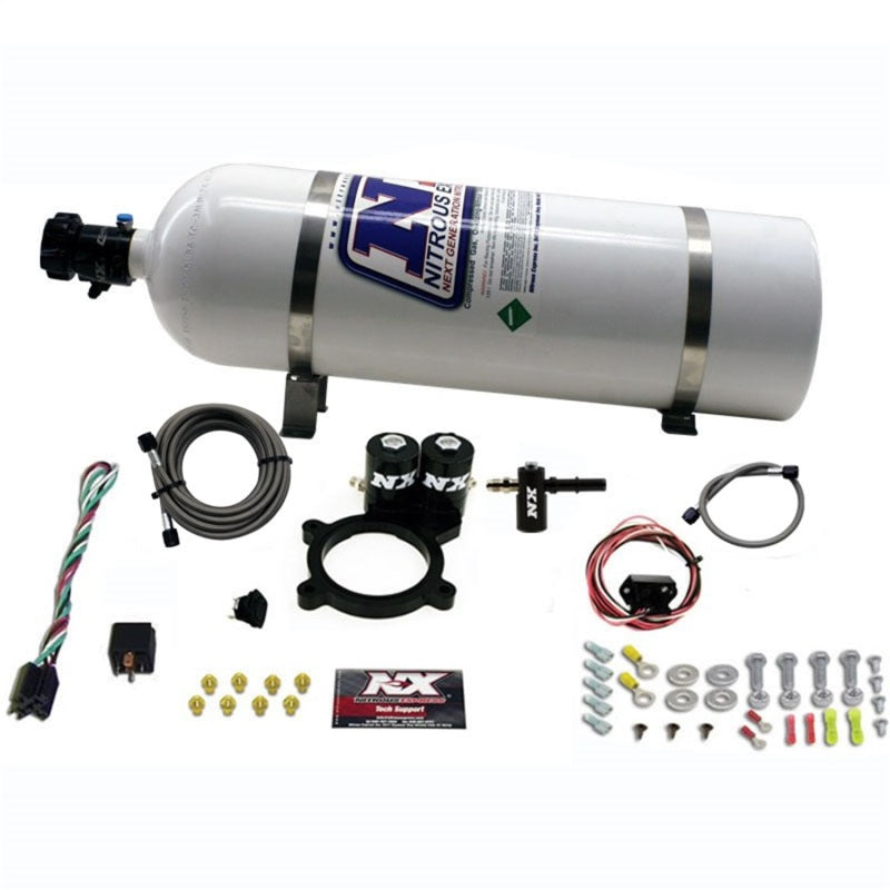 Nitrous Express 2014+ GM 5.3L Truck Nitrous Plate Kit (50-250HP) w/15lb Bottle