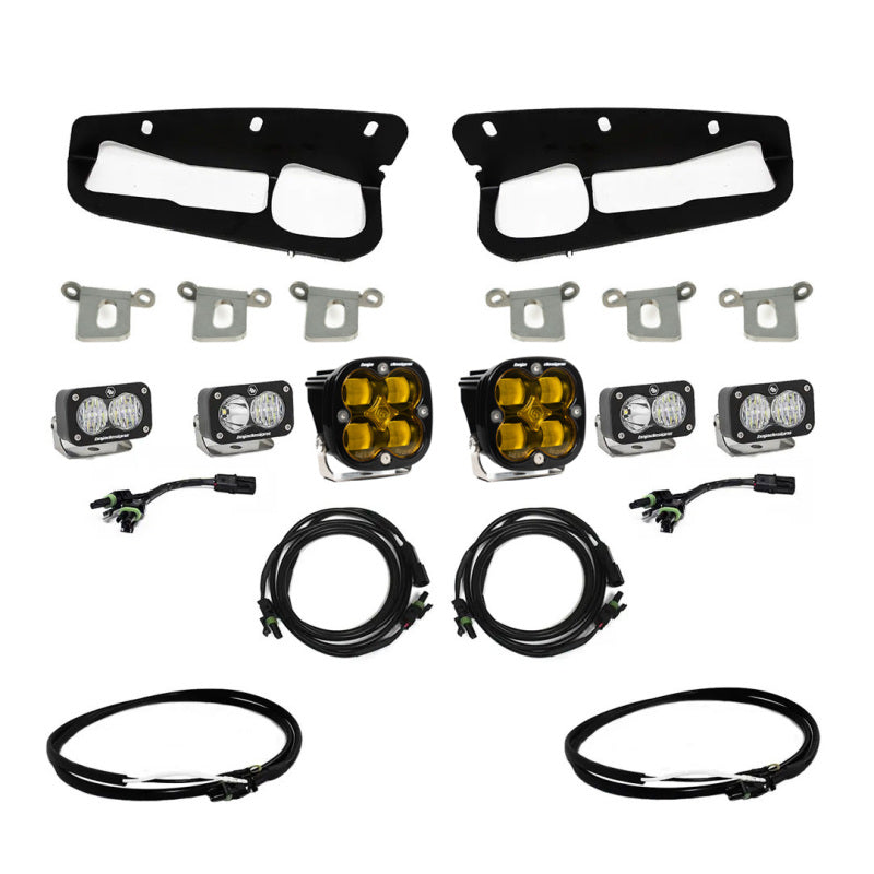 BAJA DESIGNS 2021+ Ford Bronco Amber SAE Fog Pocket Kit w/Upfitter