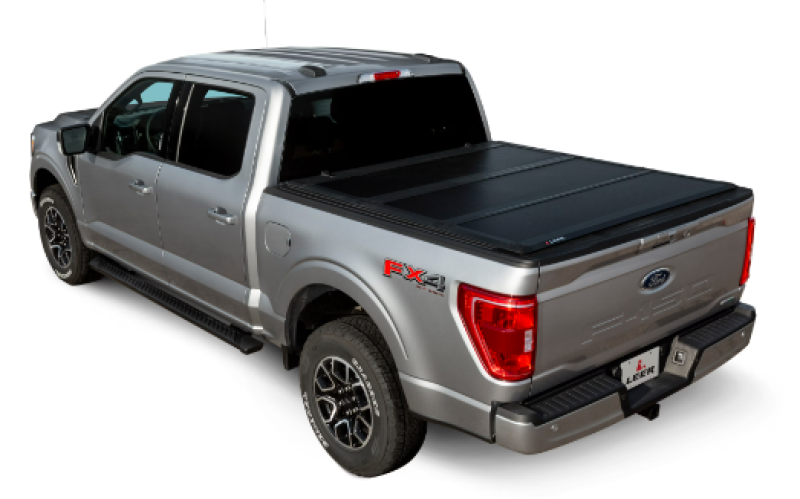 LEER 2019+ GM Silverado/Sierra HF350M 6Ft 6In Tonneau Cover - Folding Full Size Standard Bed