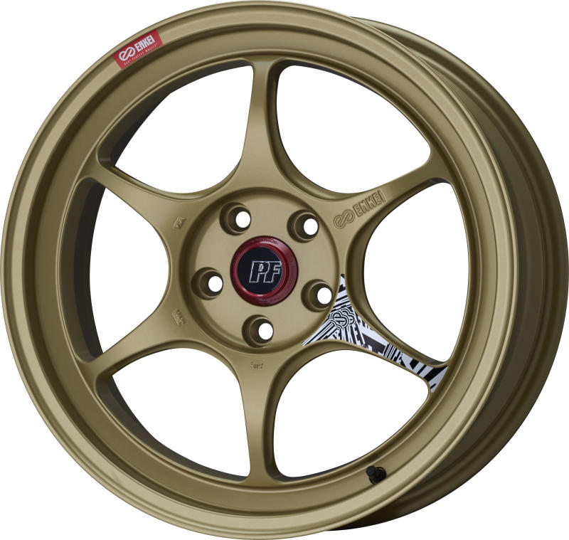 Enkei PF06 18x9in 5x120 BP 42mm Offset 72.5mm Bore Gold Wheel