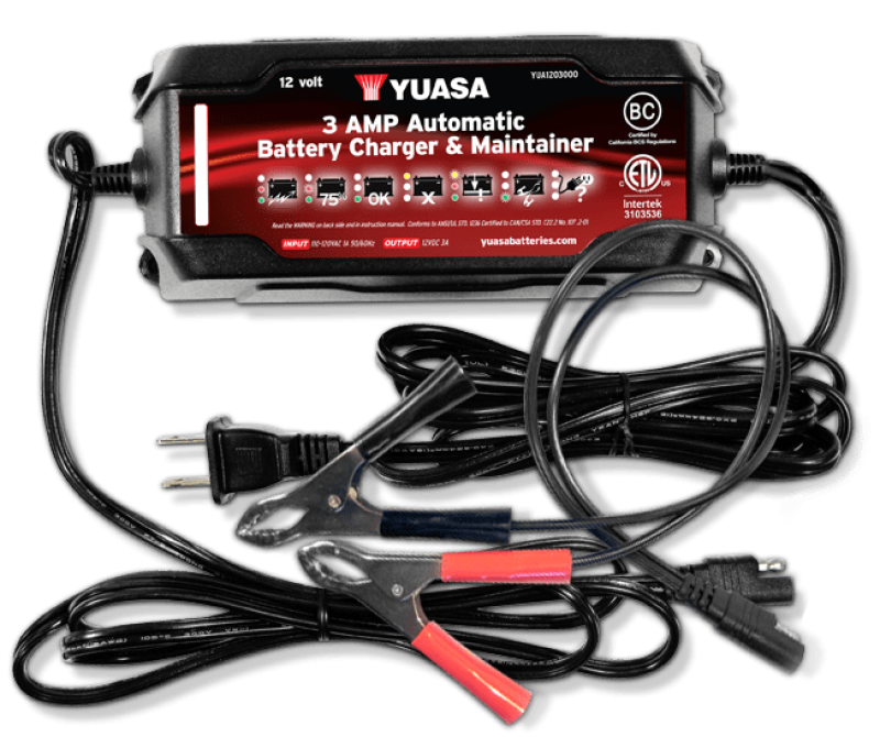 YUASA 3 Amp Charger & Maintainer (12V)