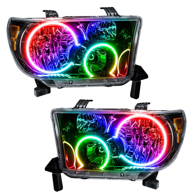 ORACLE 07-11 Toyota Tundra Pre-Assembled Headlights - Black Housing - ColorSHIFT SEE WARRANTY