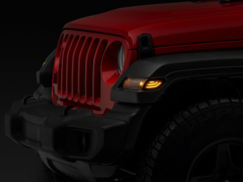 RAXIOM 18-23 Jeep Wrangler JL Axial Series LED Side Marker Lights- Smoked