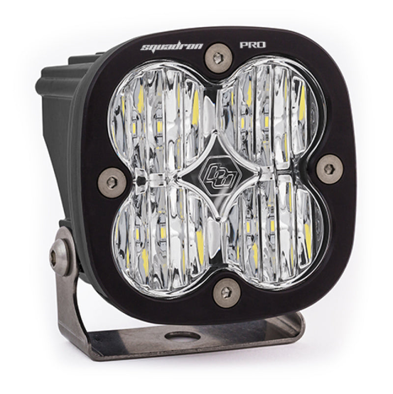 BAJA DESIGNS Squadron Pro Black Wide Cornering Pattern LED Light Pod - Clear