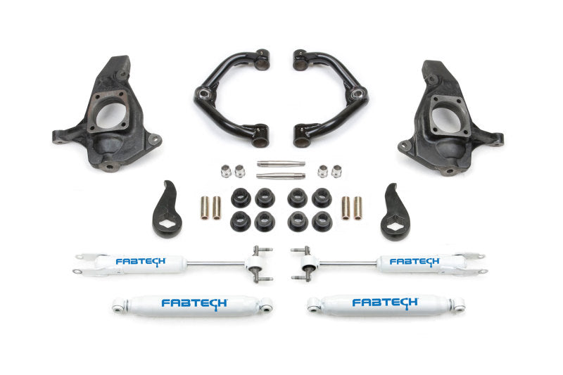 FABTECH 11-19 GM C/K2500HD/3500HD 4in Ultimate System w/Uniball UCA & Perf. Shocks