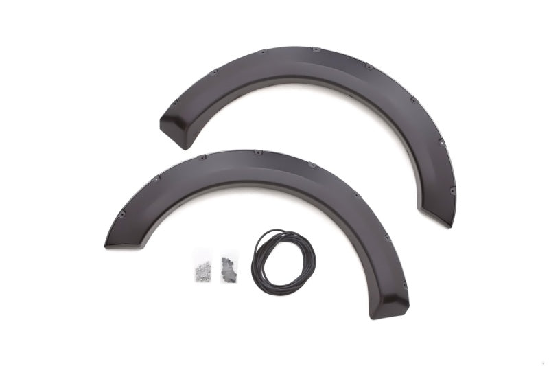 LUND 08-10 Ford F-250 Super Duty RX-Rivet Style Smooth Elite Series Fender Flares - Black (2 Pc.)